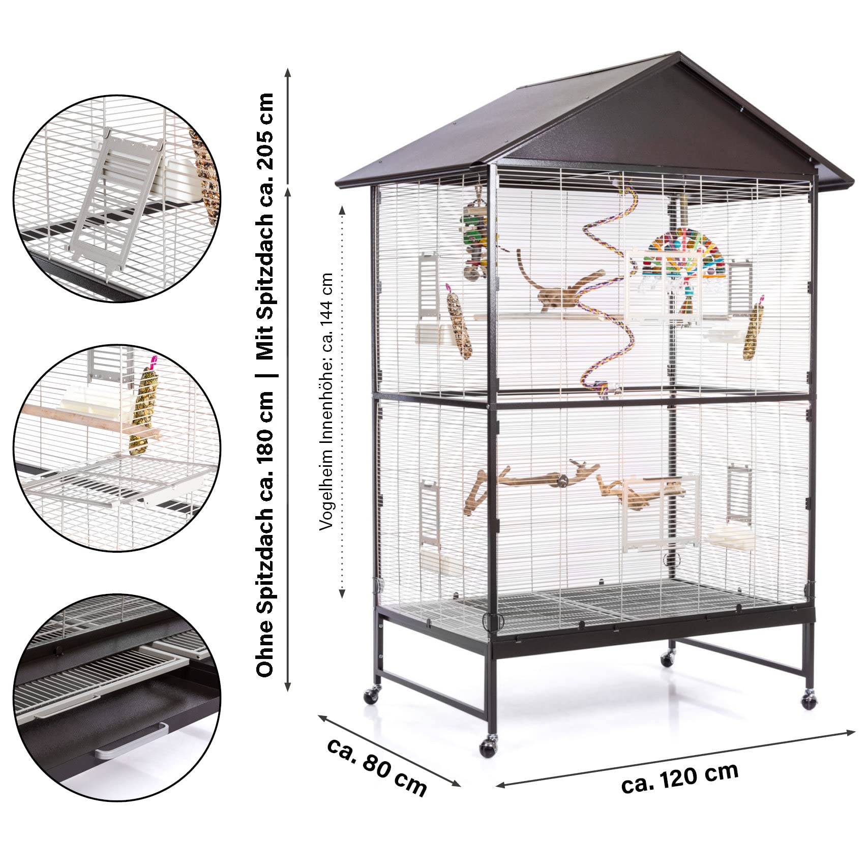 montana-cages-villa-casa-120-sittichvoliere-antik-platinum image 2