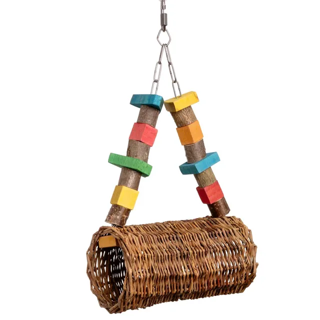 rico-s-futterkiste-wellensittich-schaukel-weidenrolle-35-cm-knabber image 1