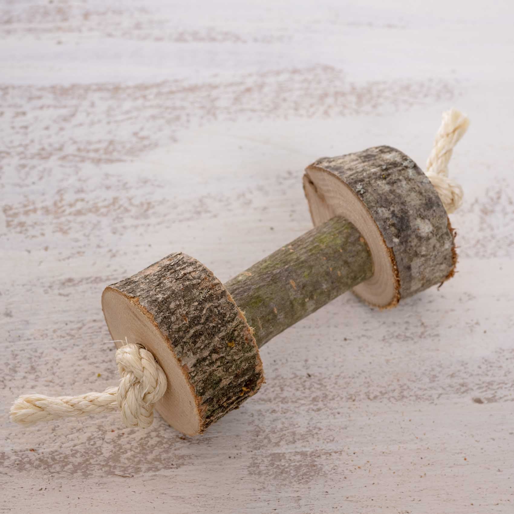 rico-s-futterkiste-hantel-klein-papageienspielzeug-holz-8-cm image 2