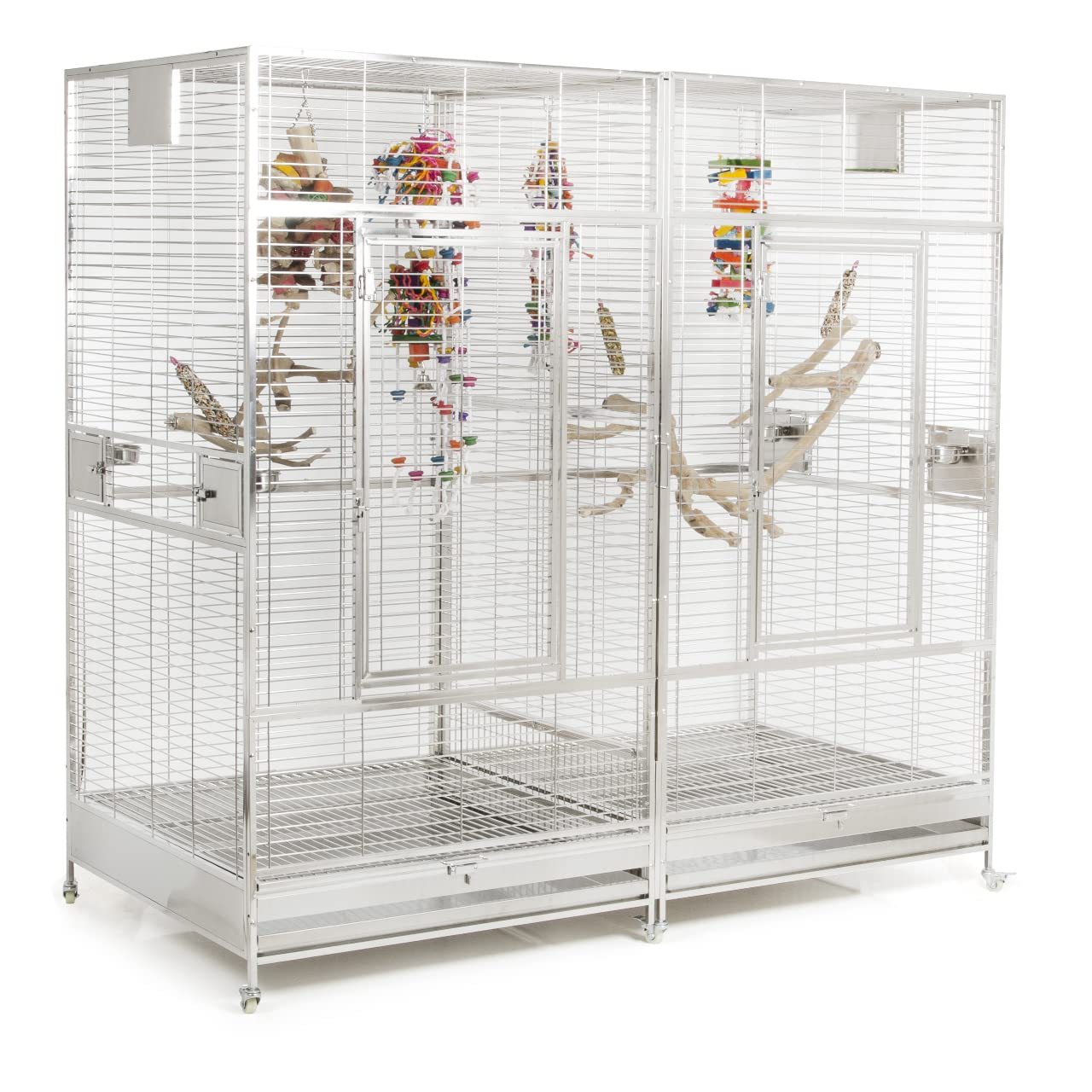 montana-cages-arkansas-ii-papageienvoliere-edelstahl-trennwand image 1