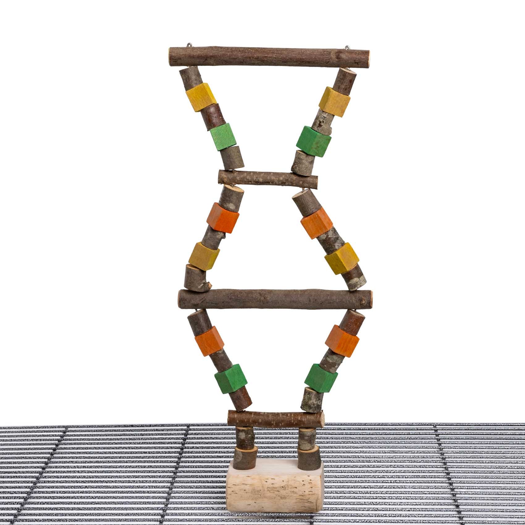 rico-s-futterkiste-trapez-schaukel-leiter-sittichspielzeug-40cm image 1