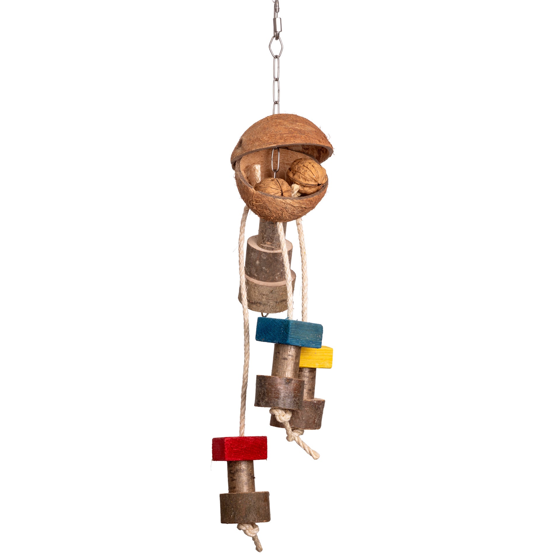rico-s-futterkiste-kokosnuss-futterversteck-papageienspielzeug-60cm image 4
