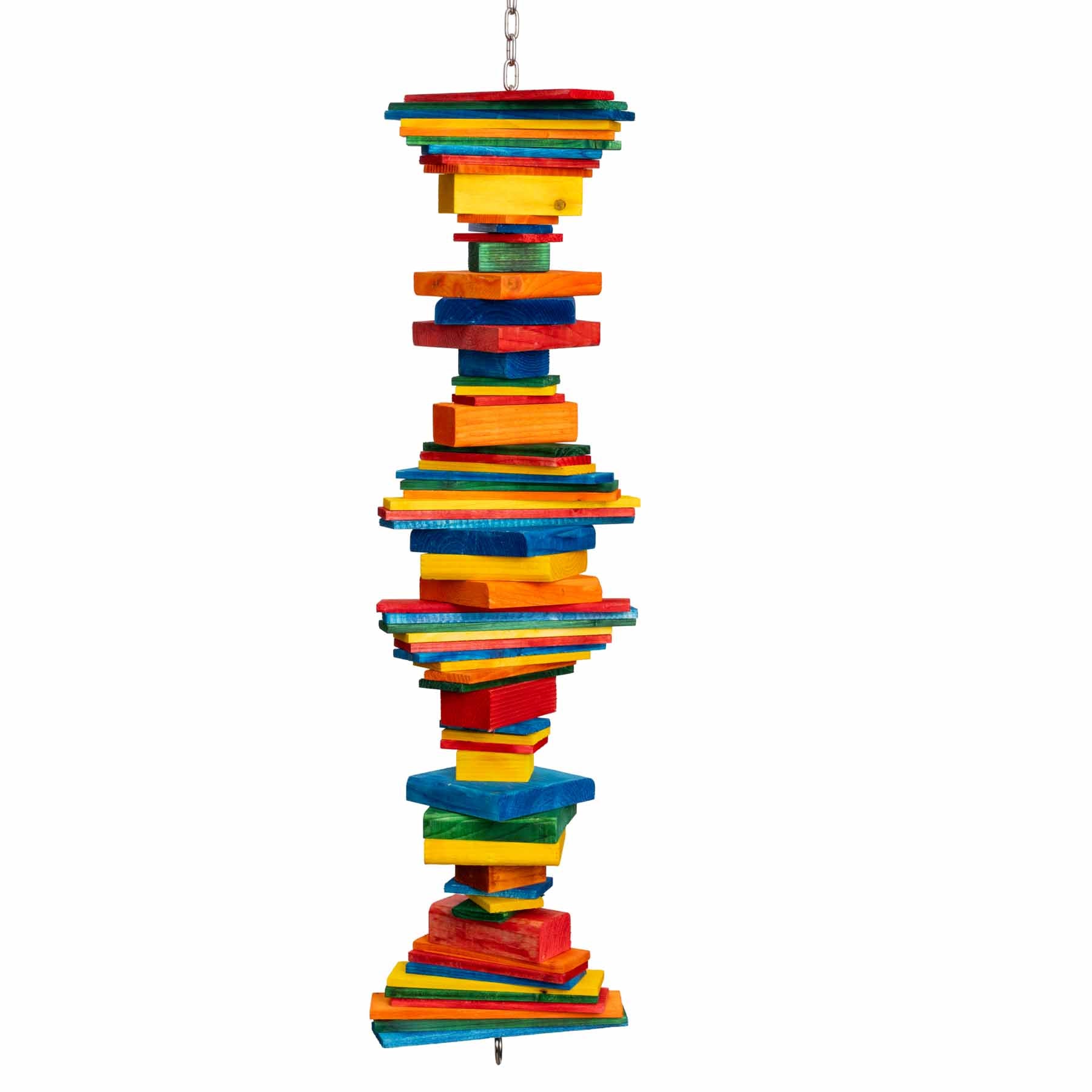 rico-s-futterkiste-pharaon-large-papageienspielzeug-holzbl-cke-86cm image 1