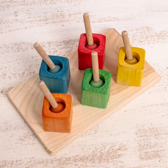 rico-s-futterkiste-brettspiel-kugelstick-intelligenzspielzeug-sittich-holz image 1