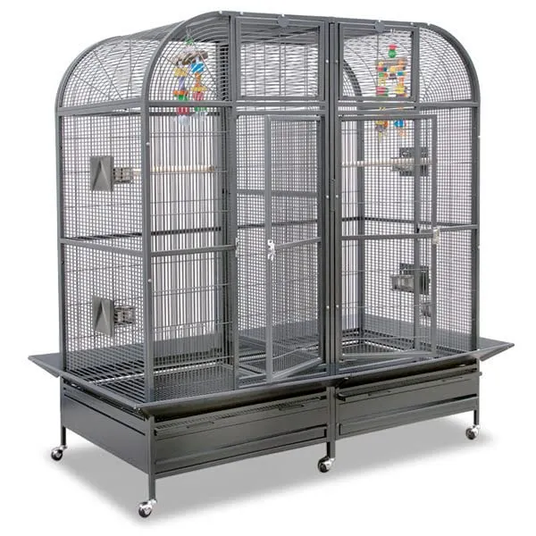 montana-cages-palace-ii-voliere-platinum-xxl-mit-trennwand image 1