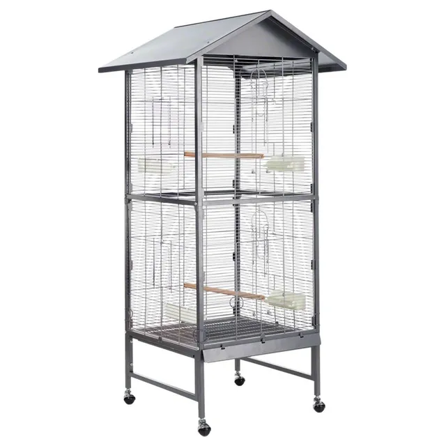 montana-cages-villa-casa-60-vogelvoliere-antik-platinum-spitzdach image 1