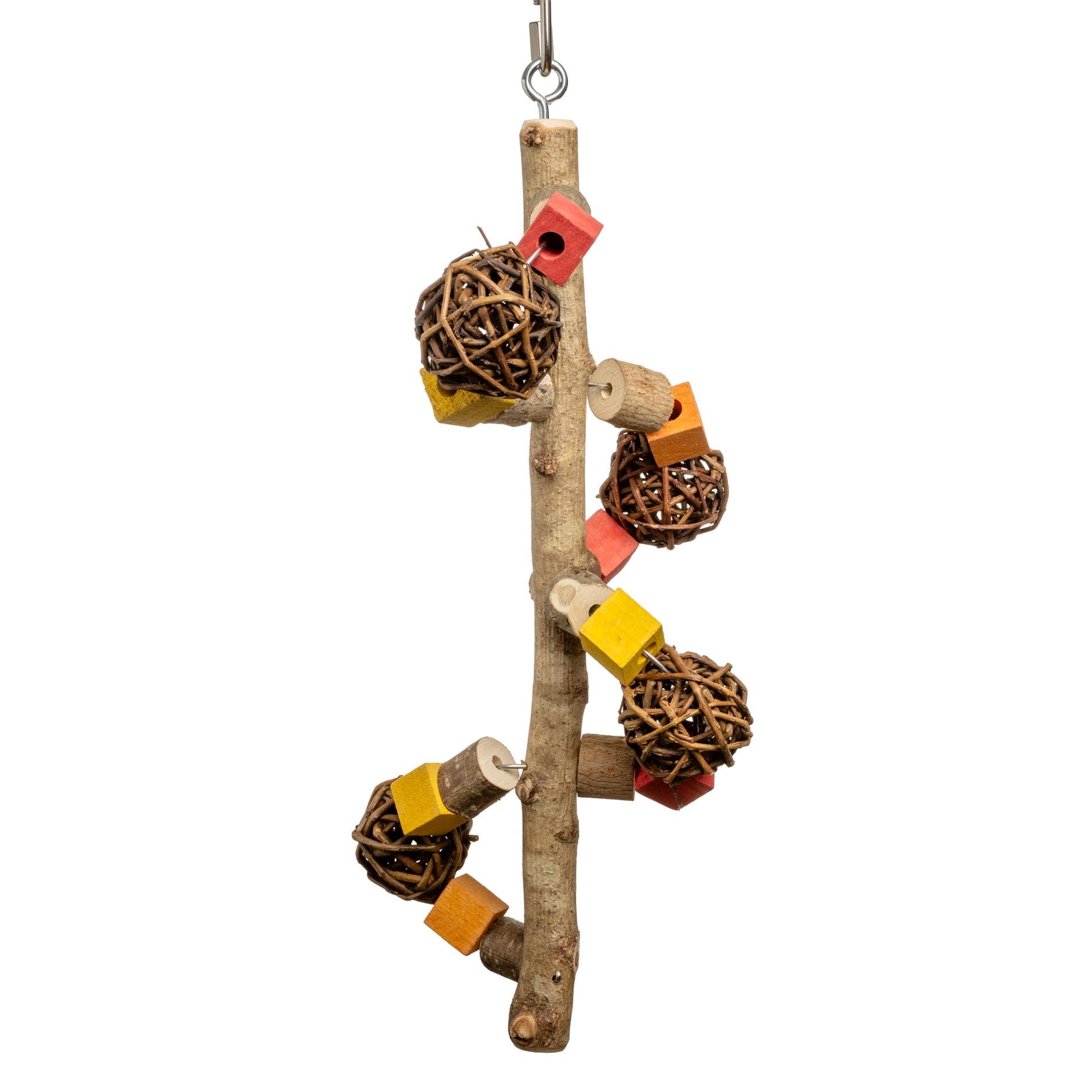 rico-s-futterkiste-weidenball-spirale-sittichspielzeug-naturholz-40cm image 2