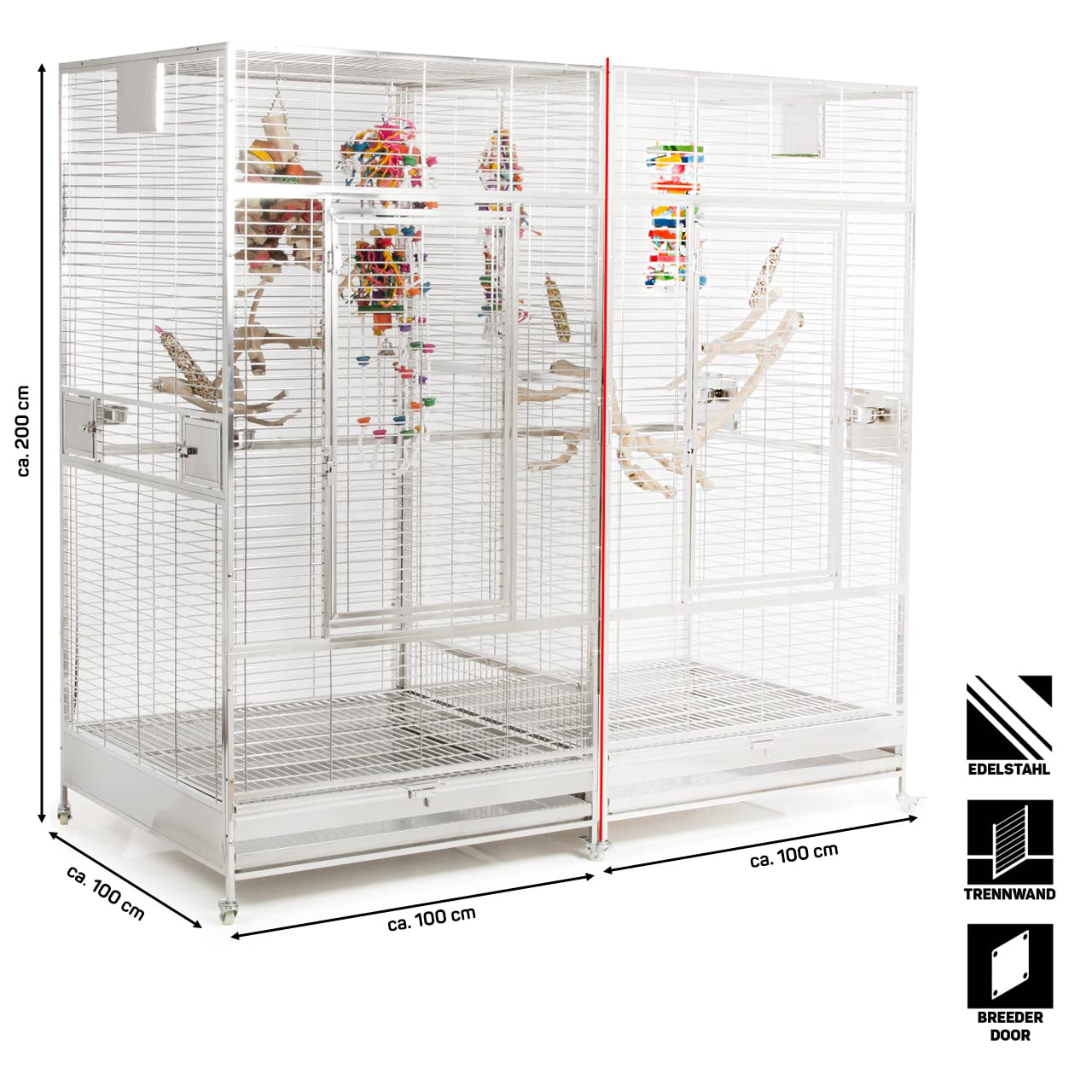 montana-cages-arkansas-erweiterungsmodul-edelstahlk-fig-1-m-trennwand image 2
