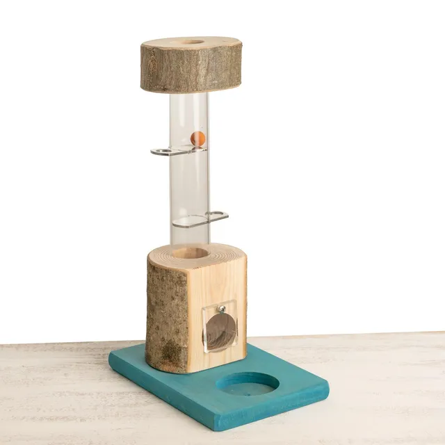rico-s-futterkiste-baumstamm-intelligenzspielzeug-papageien-30x20-cm image 1