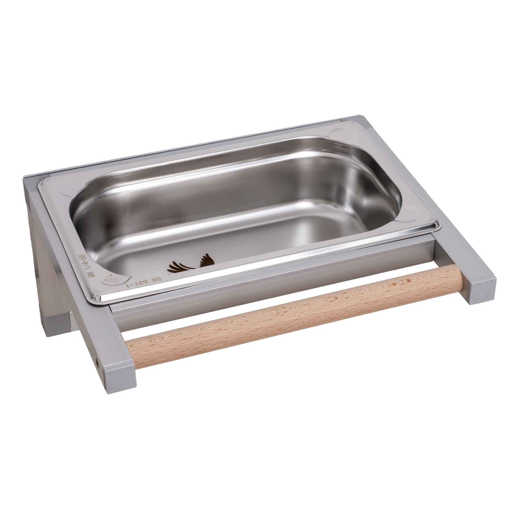 rico-s-futterkiste-edelstahlwanne-klein-28x24-cm-k-figmontage image 1