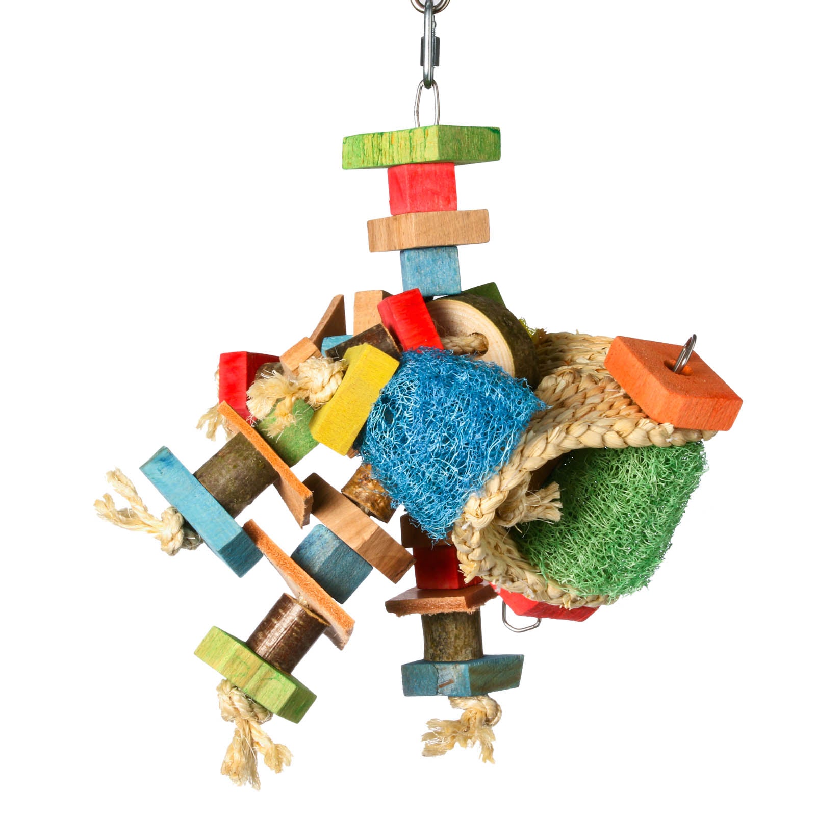 rico-s-futterkiste-sputnik-strohteppich-papageienspielzeug-luffa image 1
