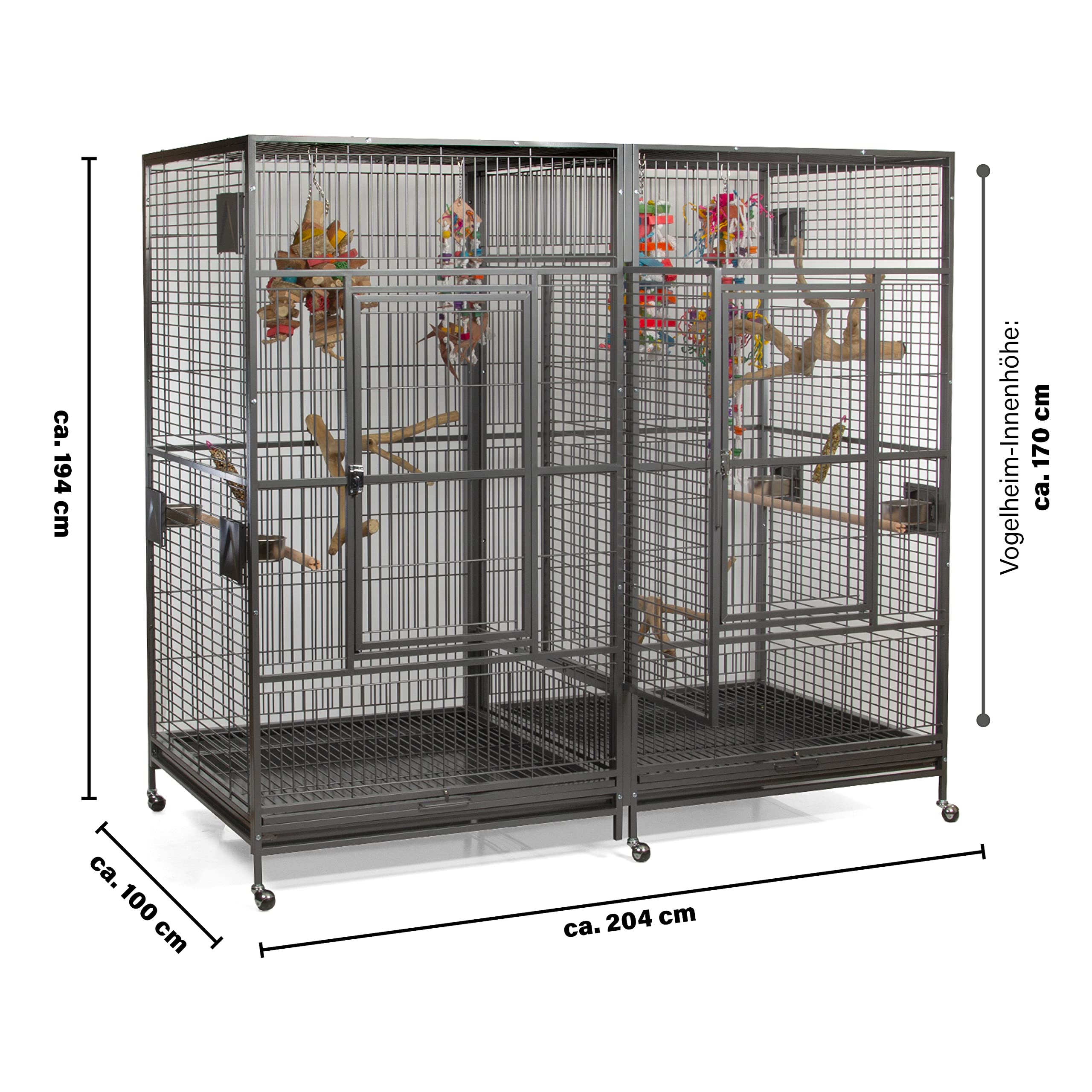 montana-cages-arkansas-ii-papageienvoliere-antik-xxl-mit-trennwand image 2
