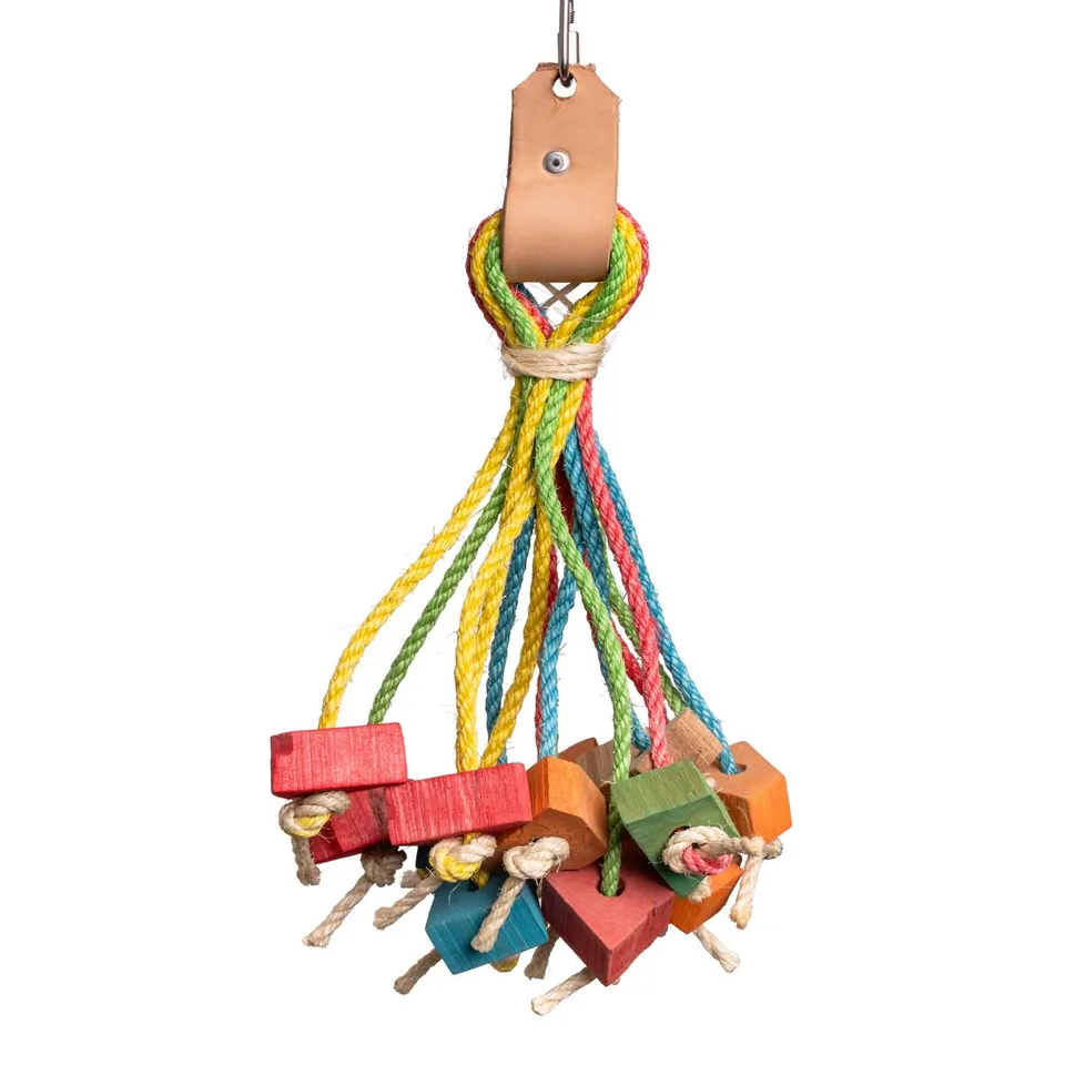 rico-s-futterkiste-sisal-krake-papageienspielzeug-schredder-40-cm image 1