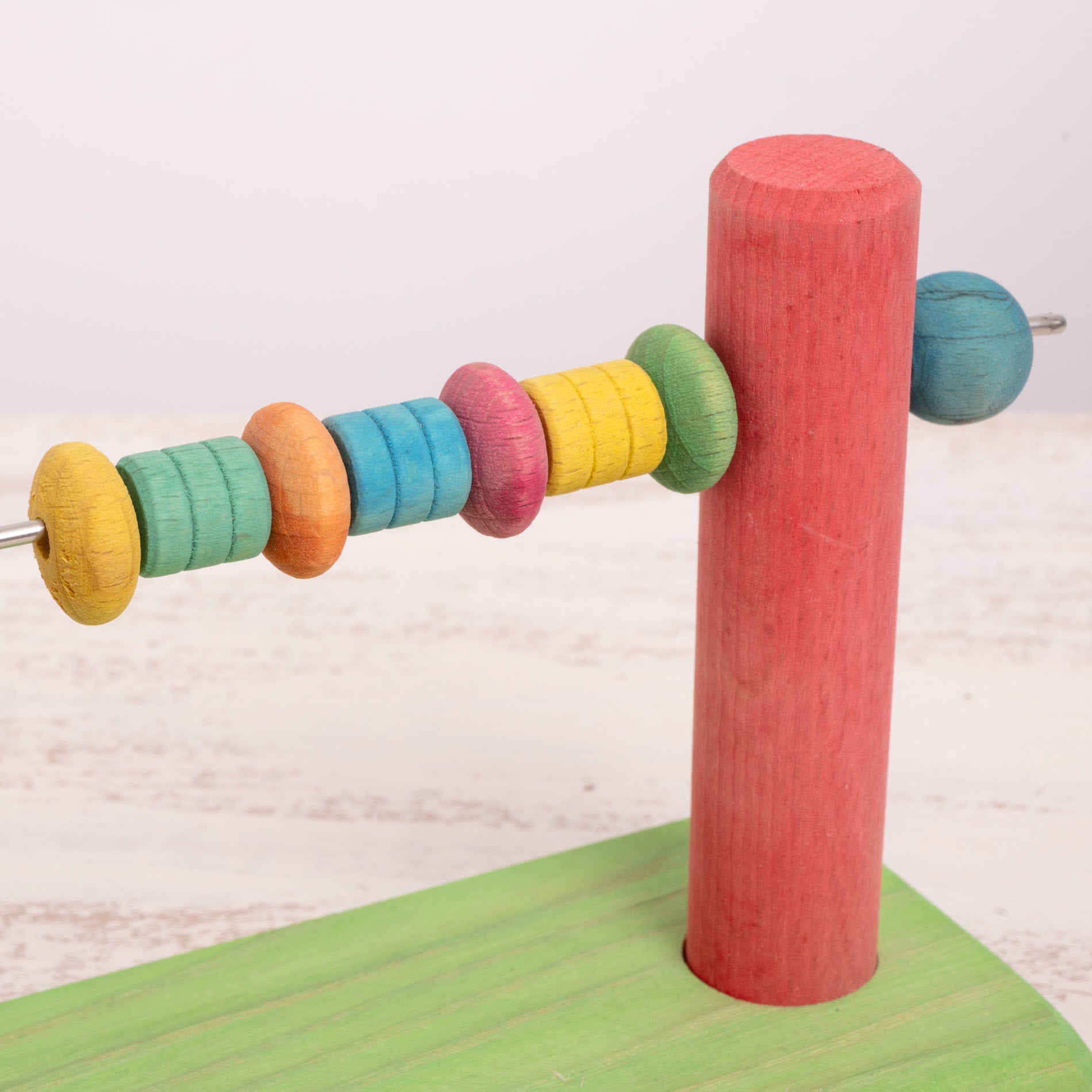 abakus-rechenschieber-sittich-intelligenzspielzeug-holz-20-cm image 2