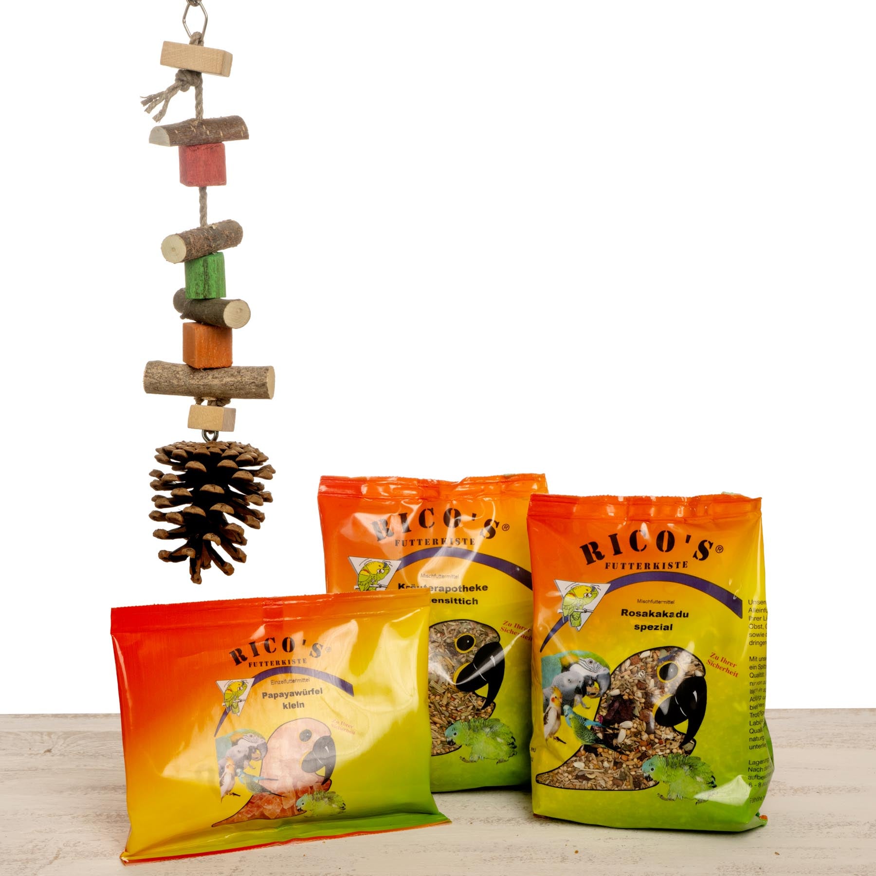 rico-s-futterkiste-starter-kit-rosakakadu-vogelfutter-set-geschenk image 1