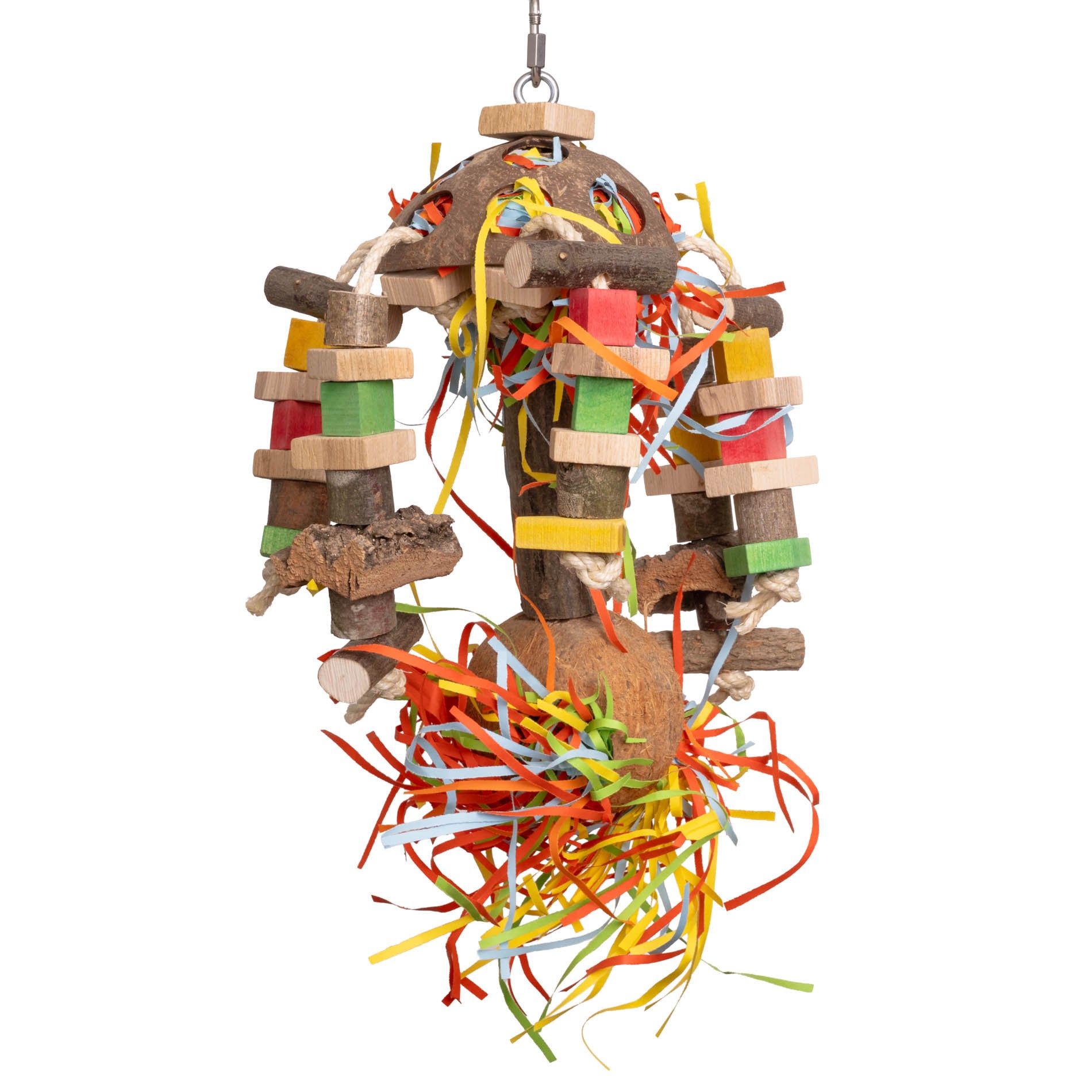 rico-s-futterkiste-kokospilz-papageienspielzeug-kokos-sisal-35-cm image 1