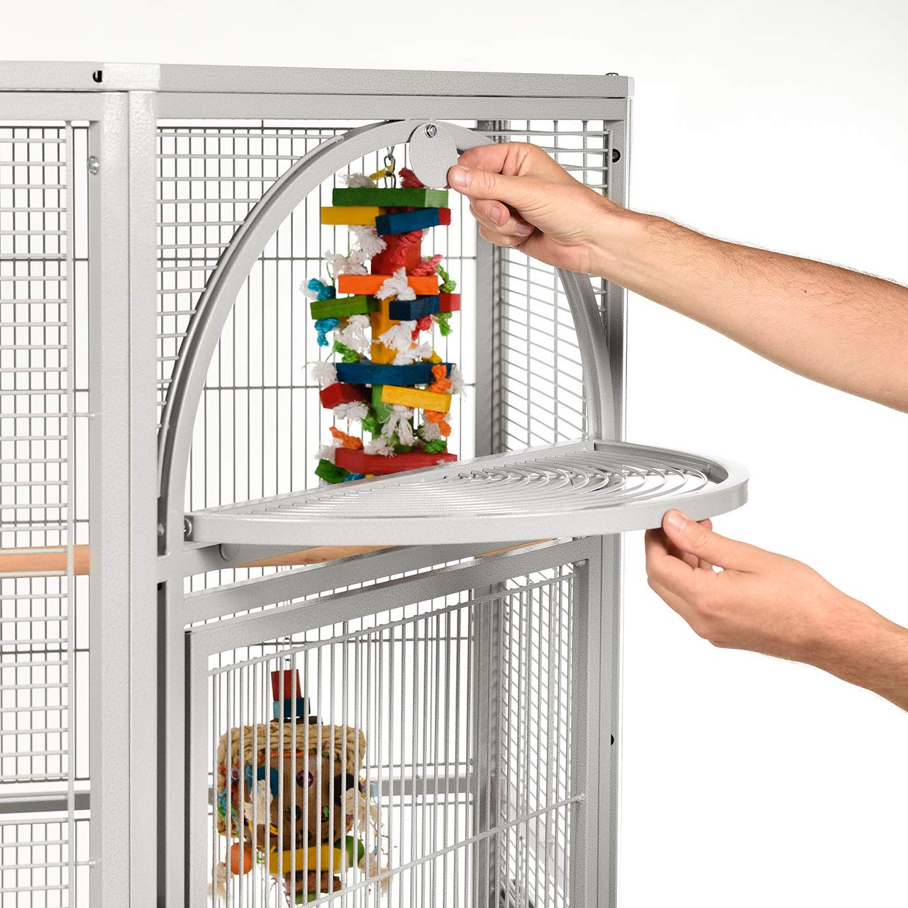 montana-cages-denver-ii-eckvoliere-hellgrau-101x101x182cm-xxl image 2