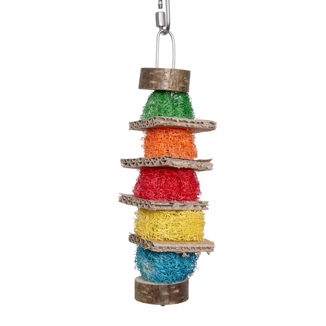 rico-s-futterkiste-luffa-pappe-t-rmchen-sittichspielzeug-hartholz image 1