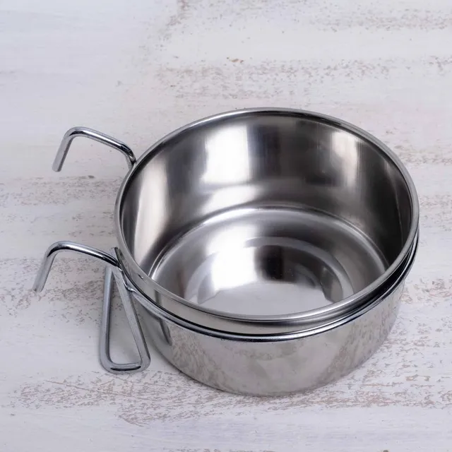 rico-s-futterkiste-volierenzubeh-r-edelstahlnapf-futternapf-12-cm-600-ml image 1