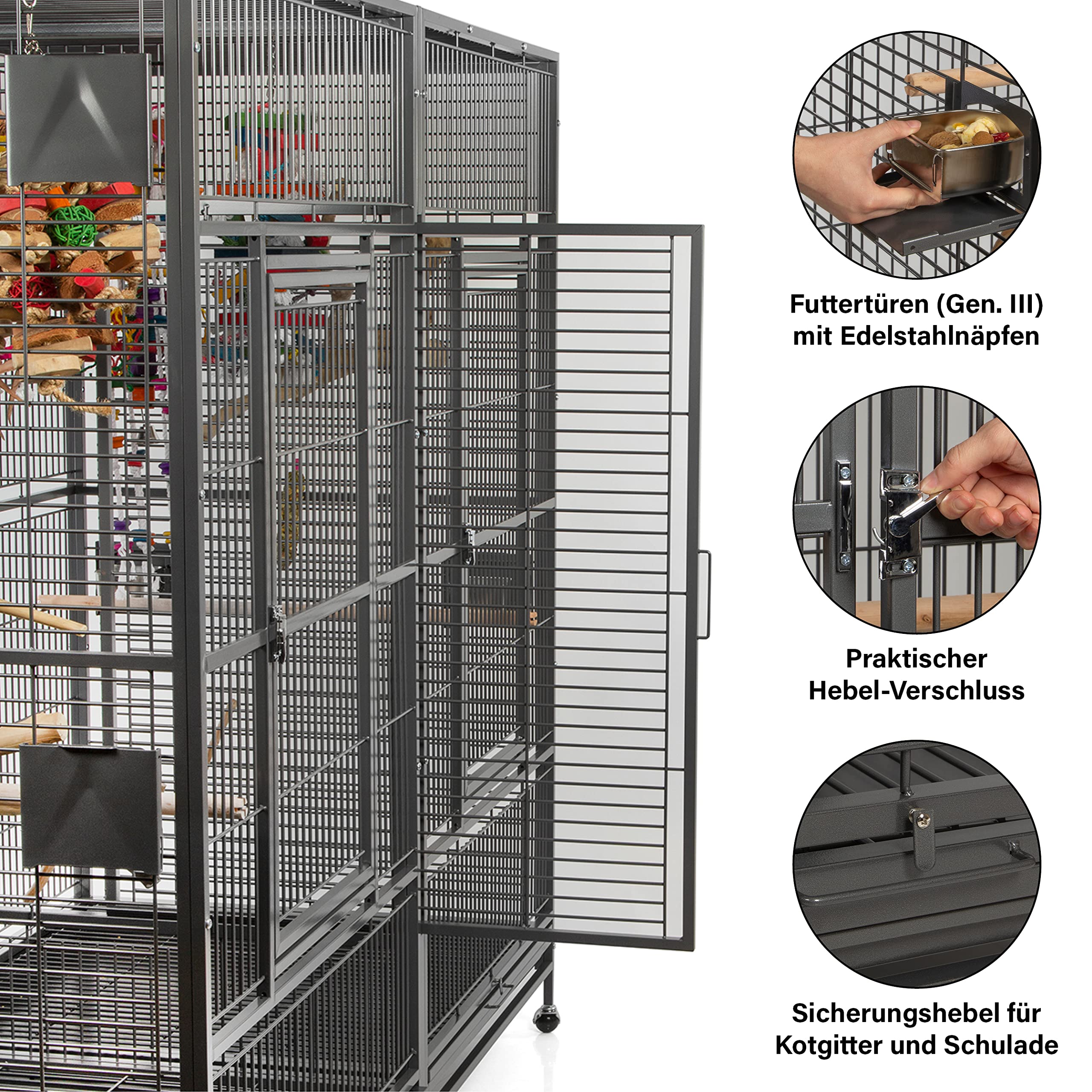 montana-cages-arkansas-ii-papageienvoliere-antik-xxl-mit-trennwand image 3