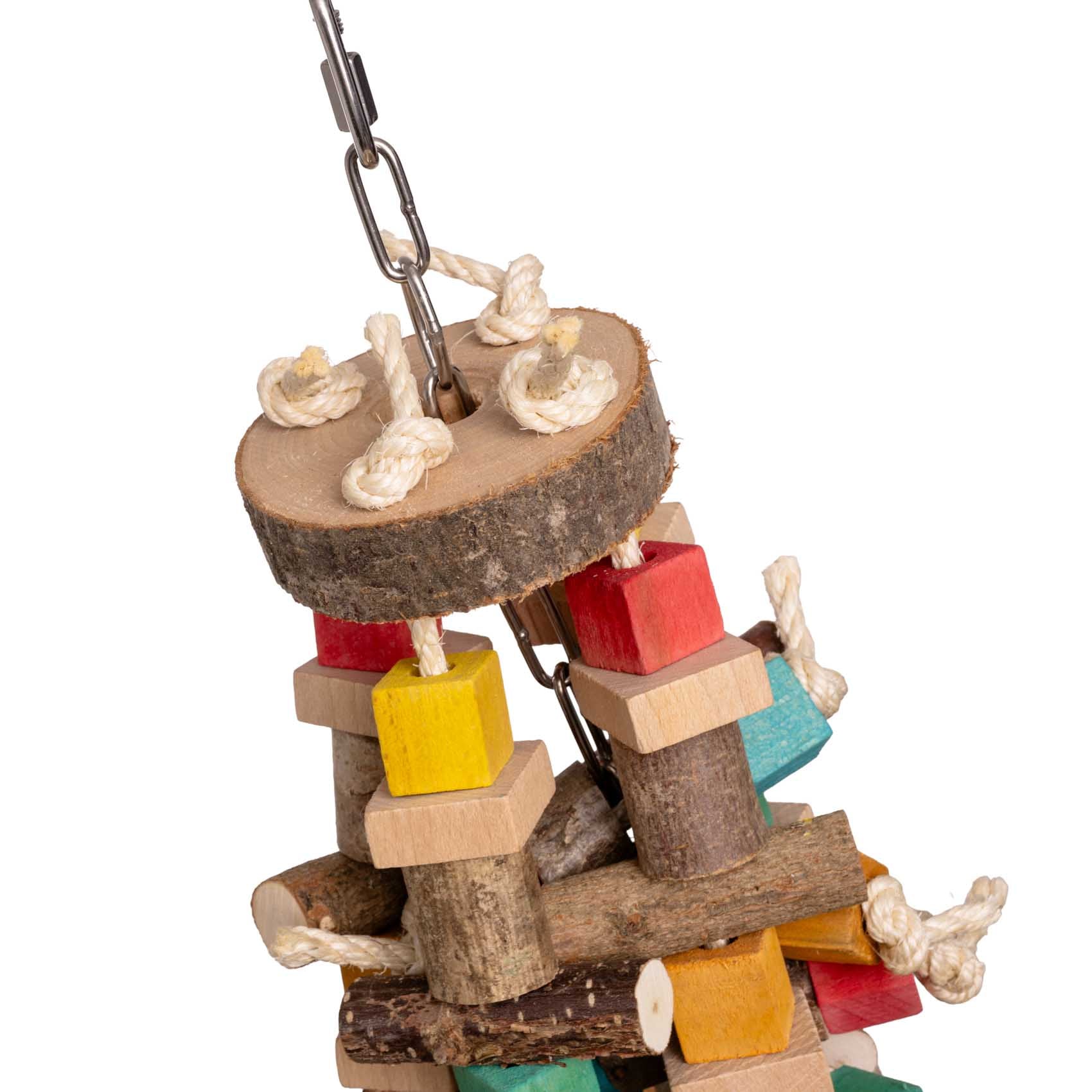 rico-s-futterkiste-jumbo-mobile-papageienspielzeug-hartholz-gro-e-papageien image 2