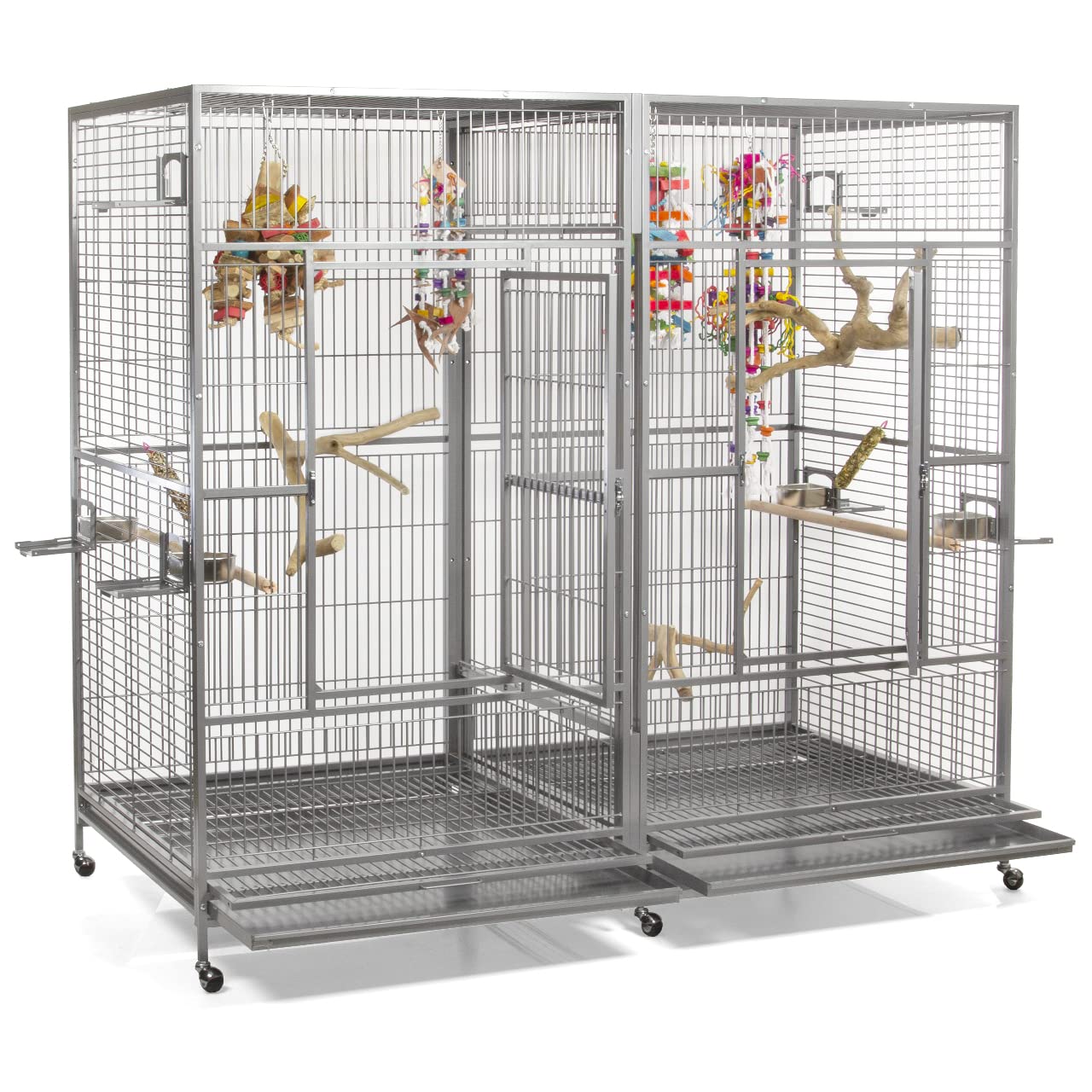montana-cages-arkansas-ii-voliere-platinum-xxl-mit-trennwand image 1