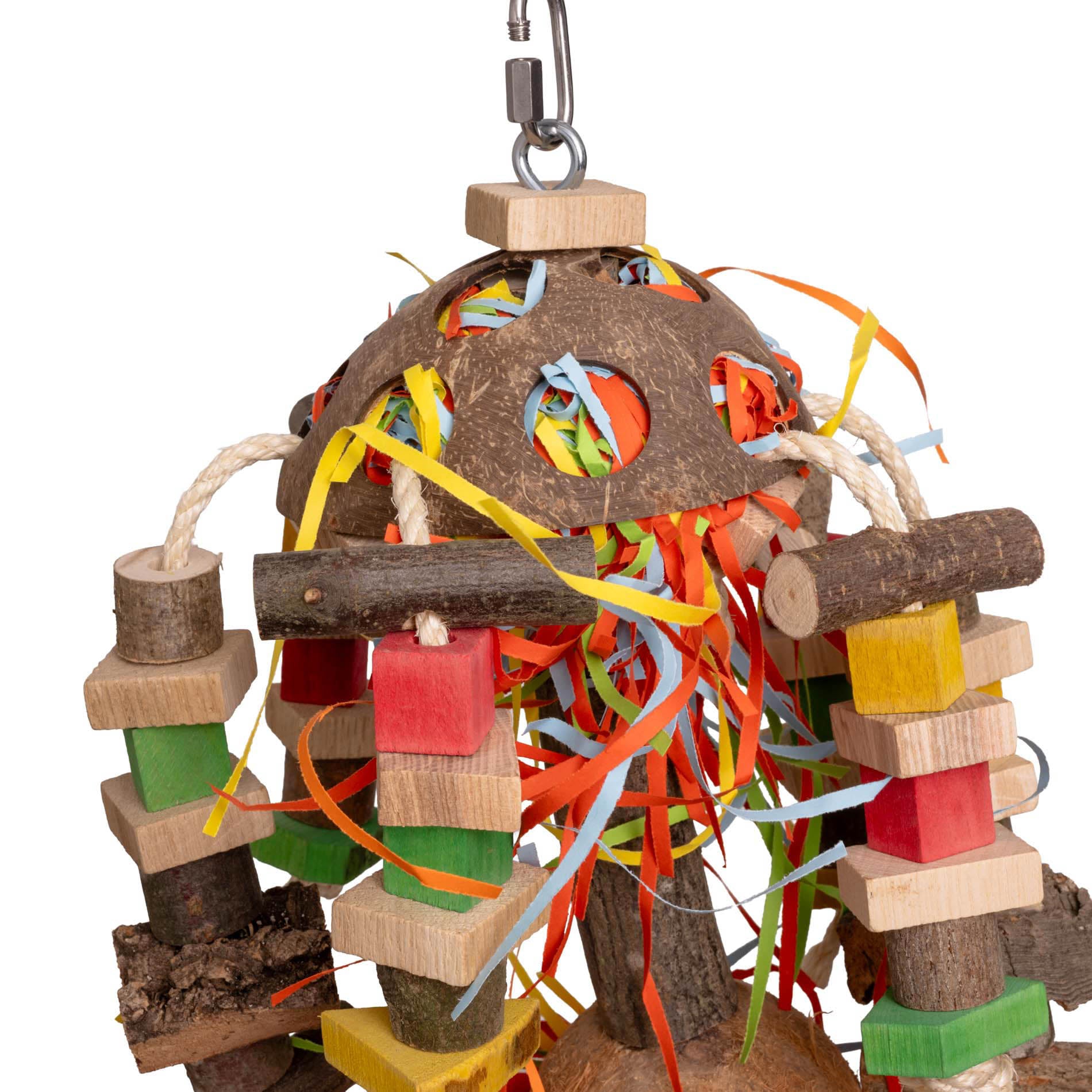 rico-s-futterkiste-kokospilz-papageienspielzeug-kokos-sisal-35-cm image 2