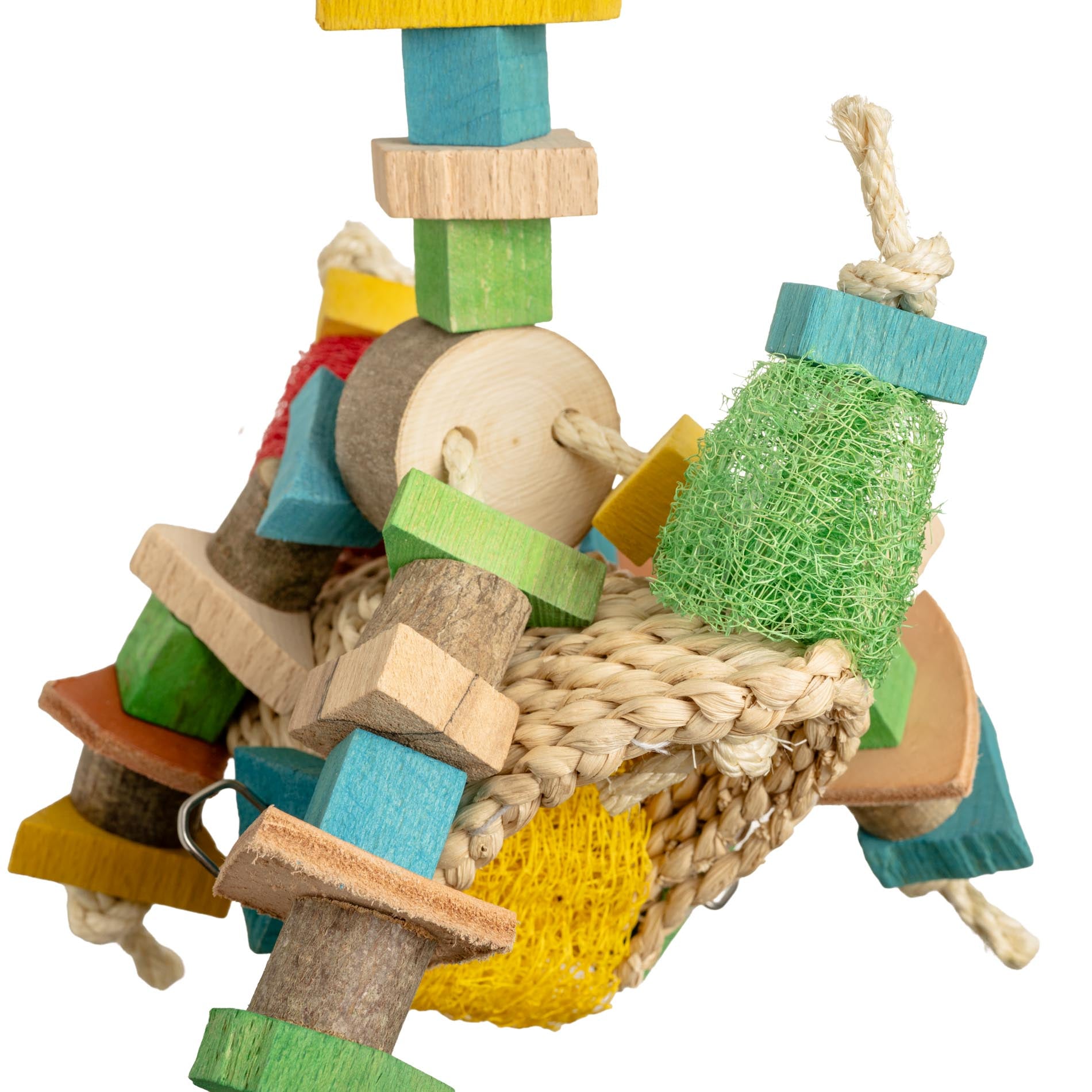 rico-s-futterkiste-sputnik-strohteppich-papageienspielzeug-luffa image 3