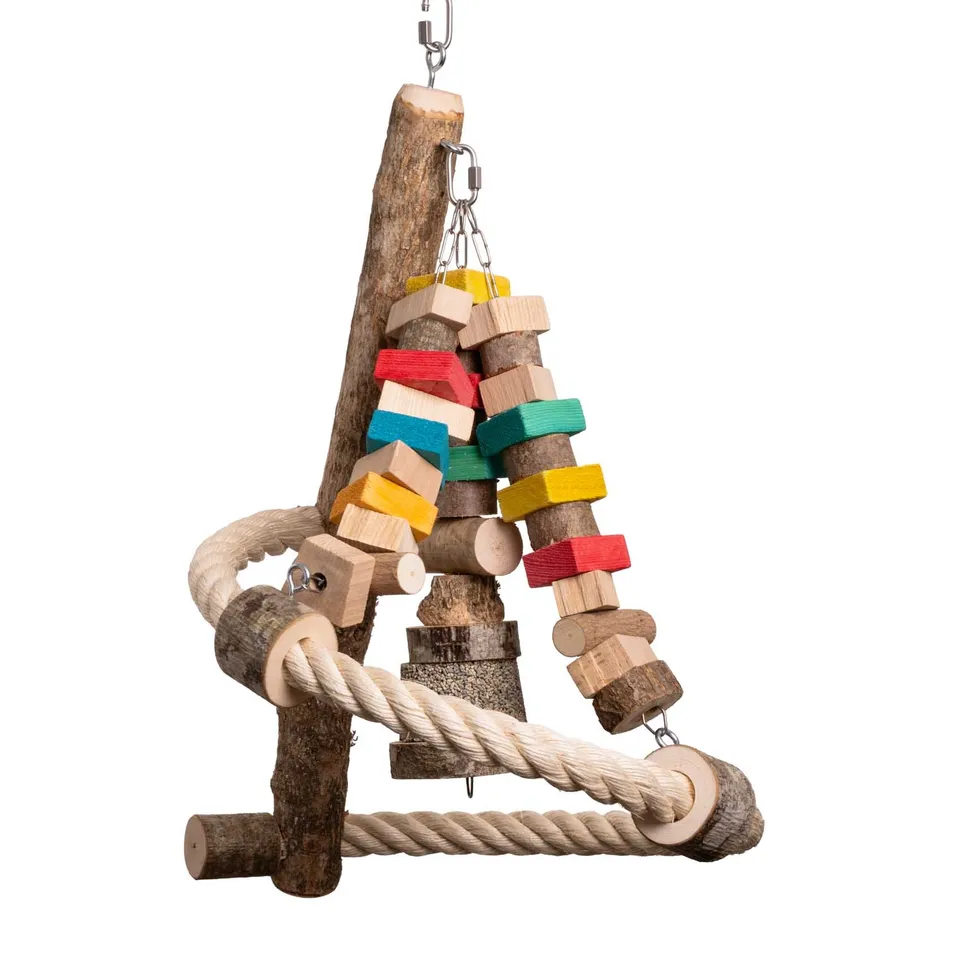 rico-s-futterkiste-schaukel-pyramide-papageienspielzeug-sisal-65-cm image 1