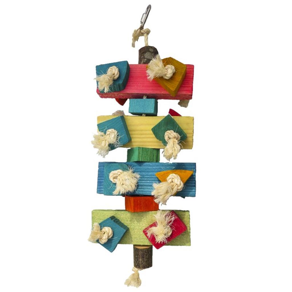 rico-s-futterkiste-kunterbunt-papageienspielzeug-sisal-holz image 1