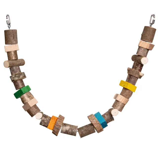 rico-s-futterkiste-kletterbr-cke-papageienspielzeug-holz-110-cm image 1