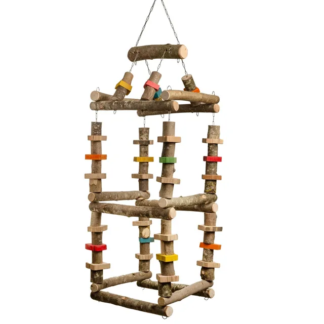 rico-s-futterkiste-schaukel-turm-jumbo-xxl-papageienschaukel-125-cm image 1