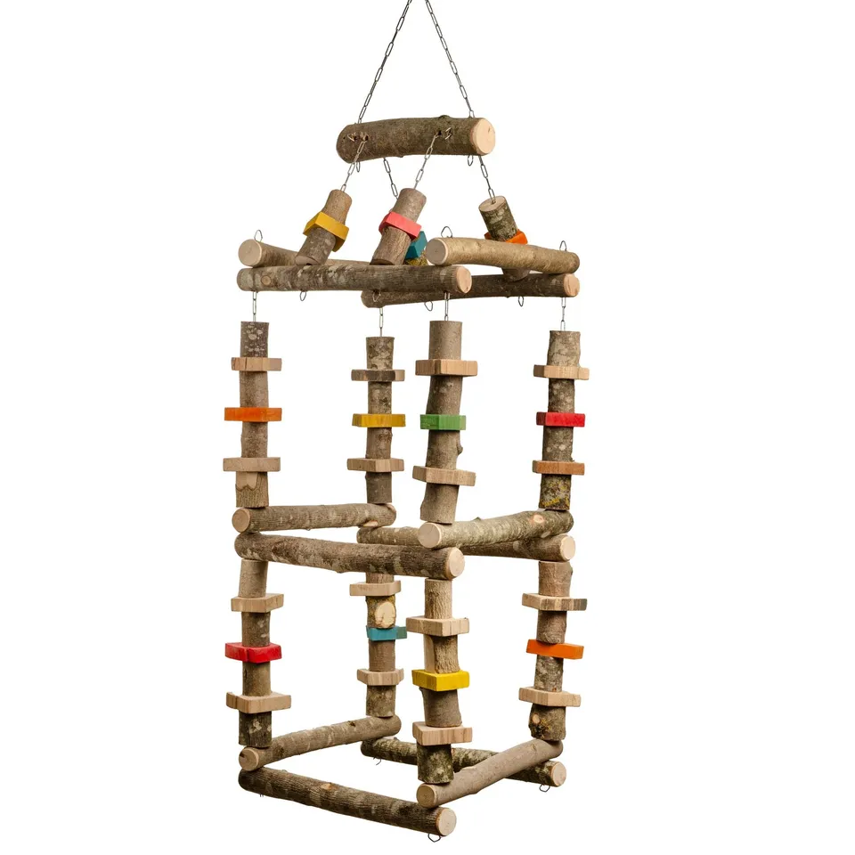 rico-s-futterkiste-schaukel-turm-jumbo-xxl-papageienschaukel-125-cm image 1