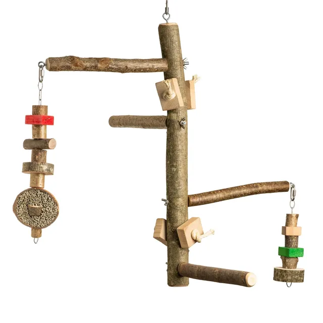 rico-s-futterkiste-kletterger-st-papageien-freisitz-holz-70x60 image 1