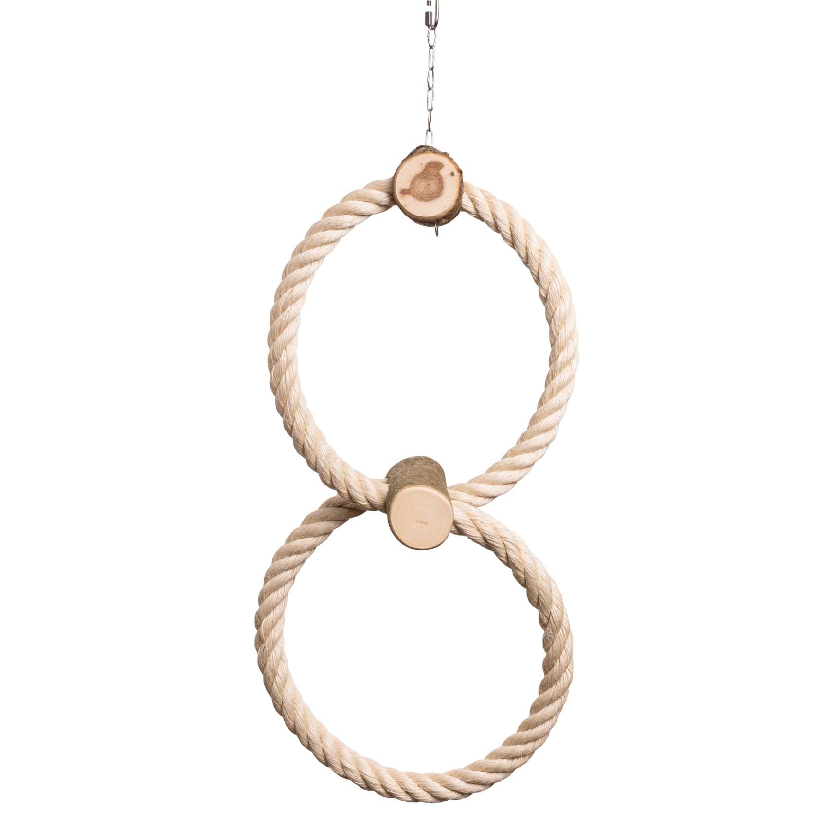 rico-s-futterkiste-sisal-doppelring-papageienschaukel-80-cm-sisal image 1