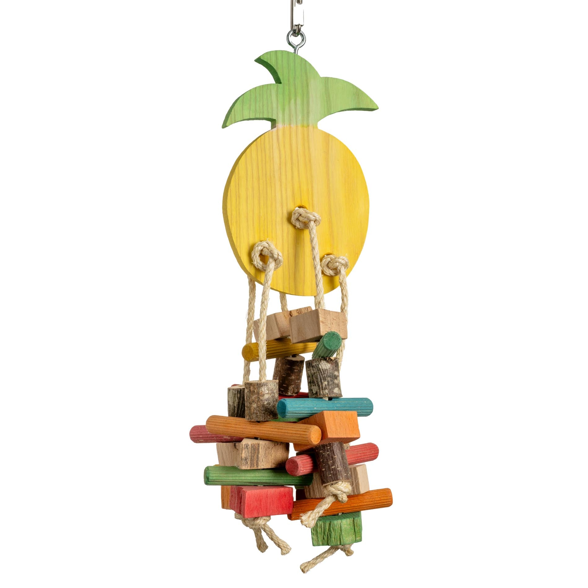 rico-s-futterkiste-knabber-ananas-medium-papageienspielzeug-45cm image 1