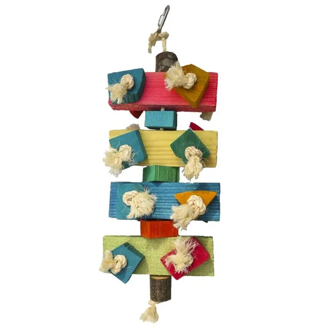 rico-s-futterkiste-kunterbunt-papageienspielzeug-sisal-holz image 1