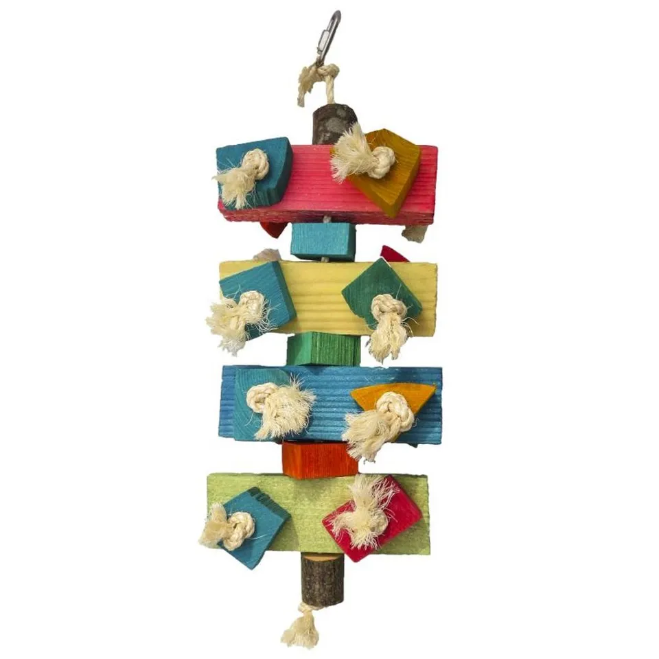 rico-s-futterkiste-kunterbunt-papageienspielzeug-sisal-holz image 1