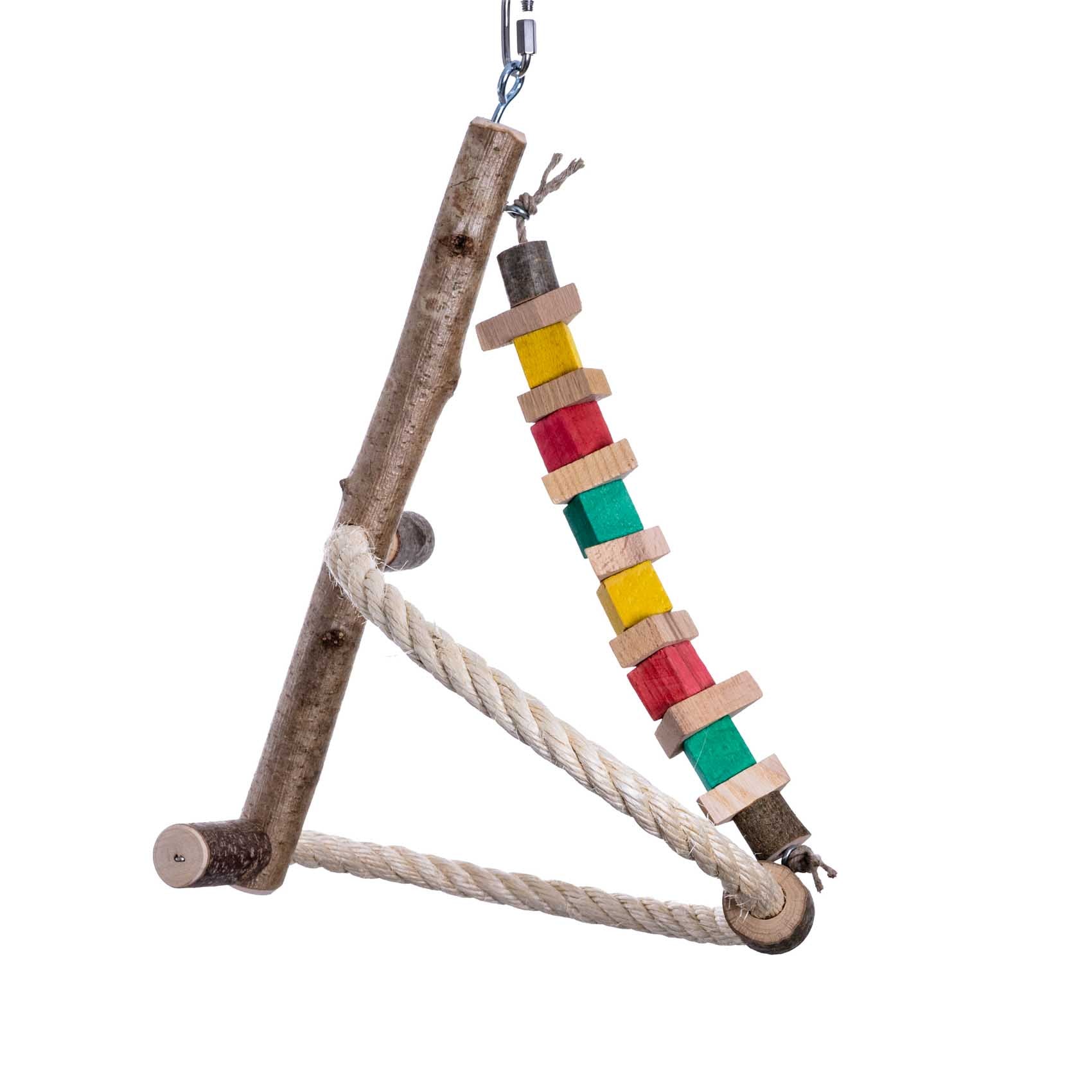 rico-s-futterkiste-sisal-pyramiden-schaukel-wellensittich-spielzeug-40cm image 2