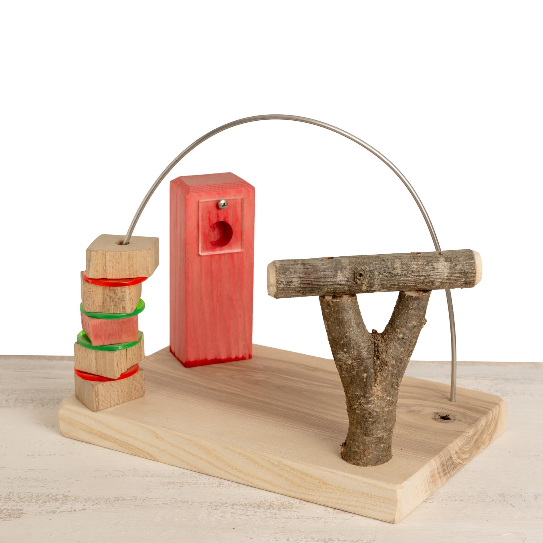 papageien-spielplatz-knabberbogen-intelligenzspielzeug-20x30x30 image 1
