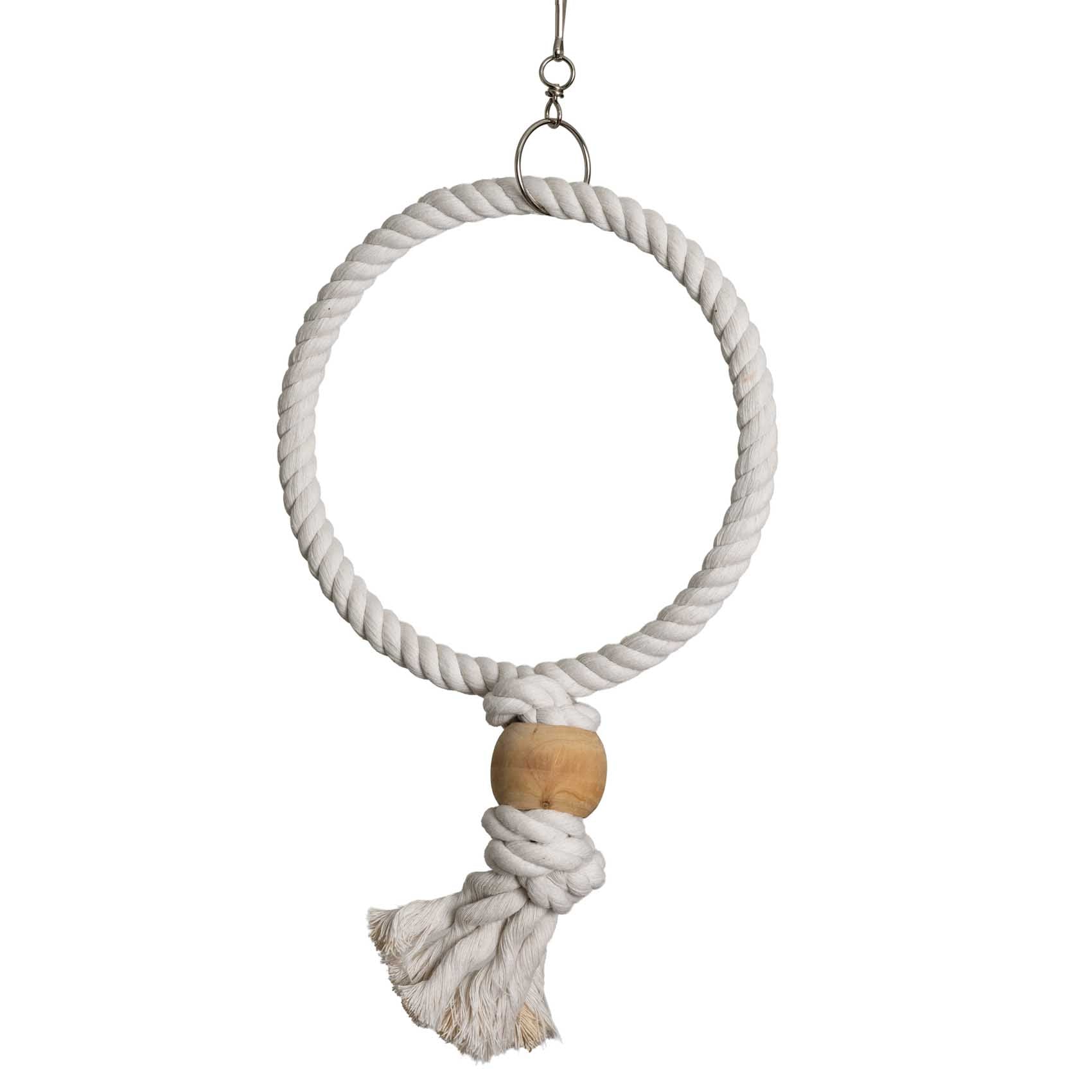 rico-s-futterkiste-baumwoll-ring-holzkugel-papageienspielzeug-20-cm image 1