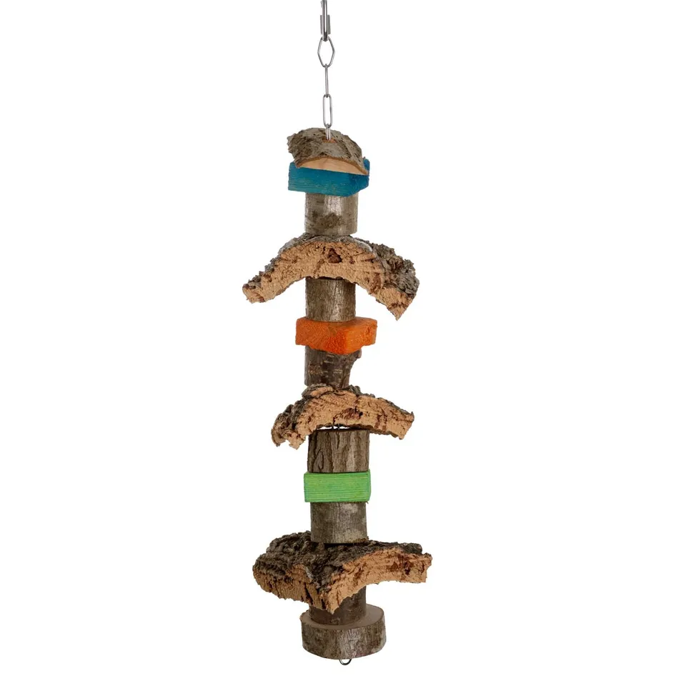 rico-s-futterkiste-nature-wood-kork-knabberkette-papageienspielzeug-kork image 1