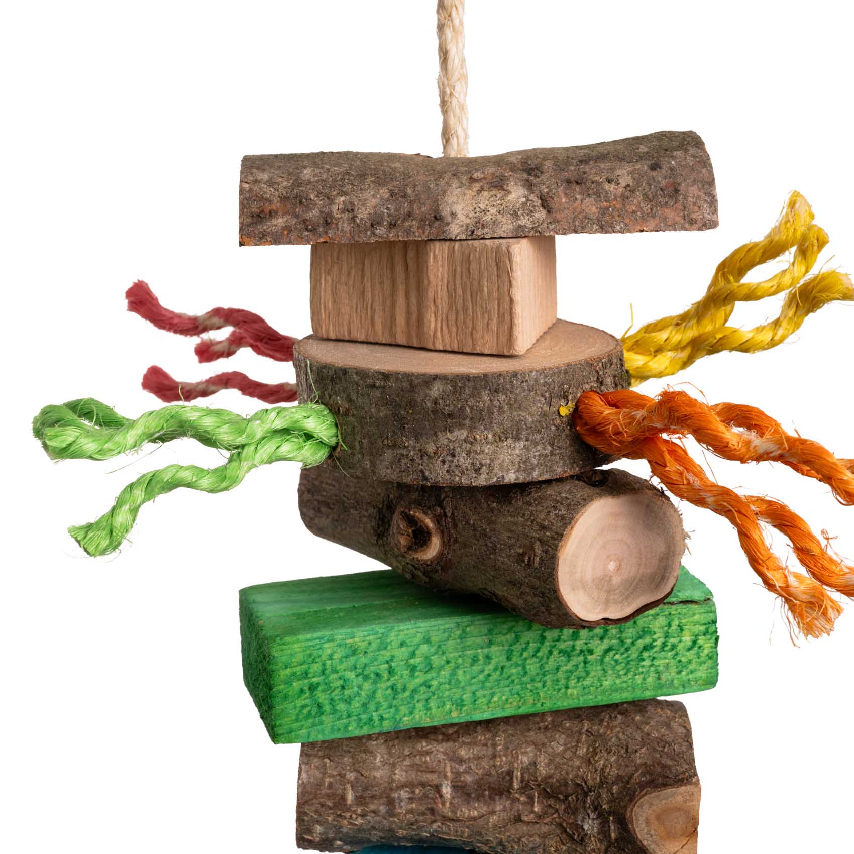 rico-s-futterkiste-knabberkreisel-papageienspielzeug-sisal-holz image 2