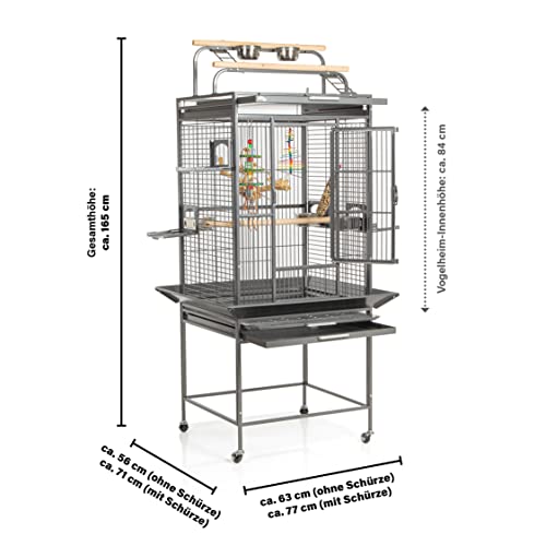montana-cages-finca-play-voliere-antik-mit-playtop-63x56x165-cm image 5
