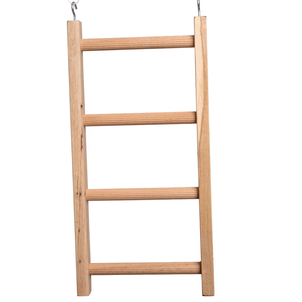rico-s-futterkiste-holzleiter-sittichspielzeug-4-sprossen-35-cm image 1