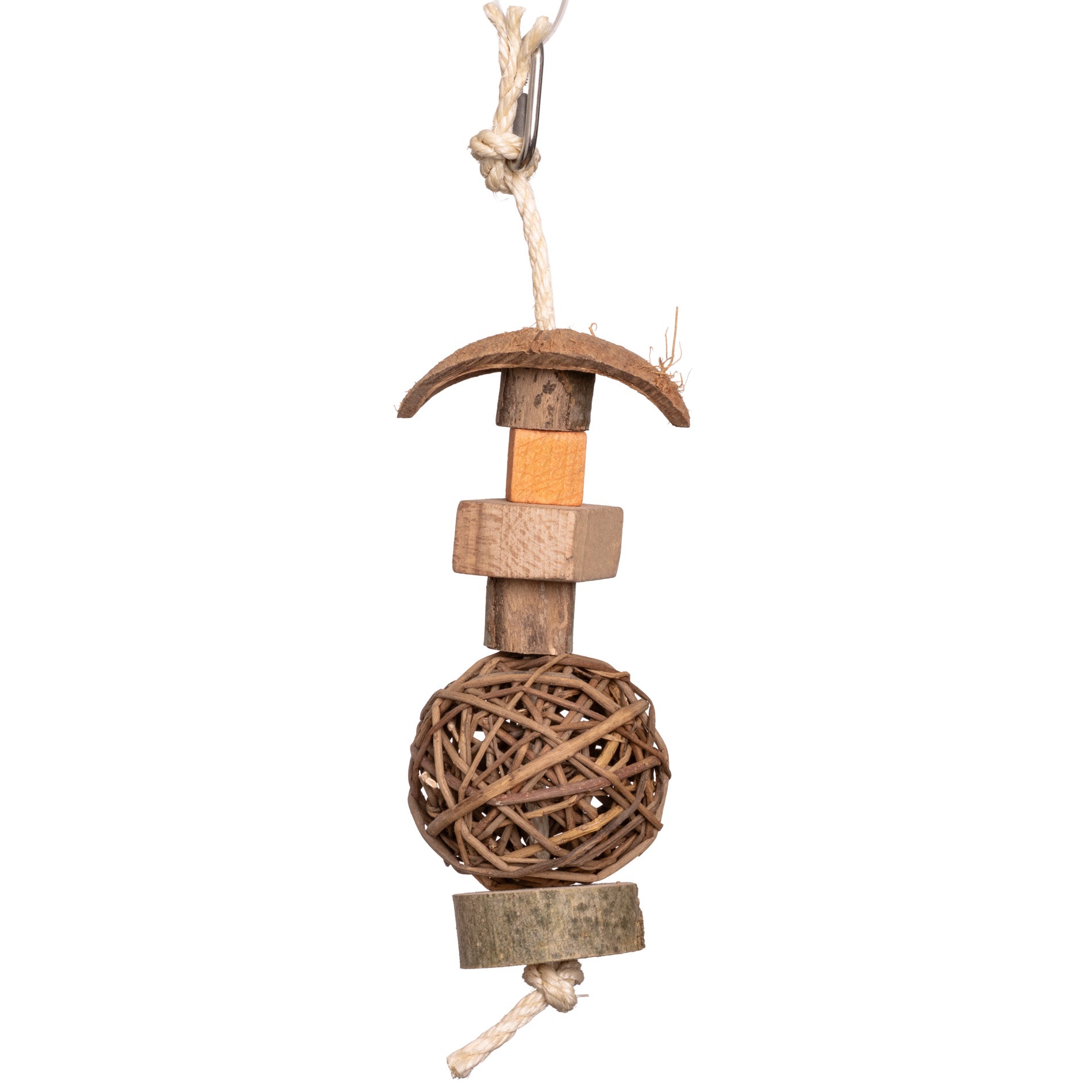 rico-s-futterkiste-kokospilz-weidenball-sittichspielzeug-32-cm image 1