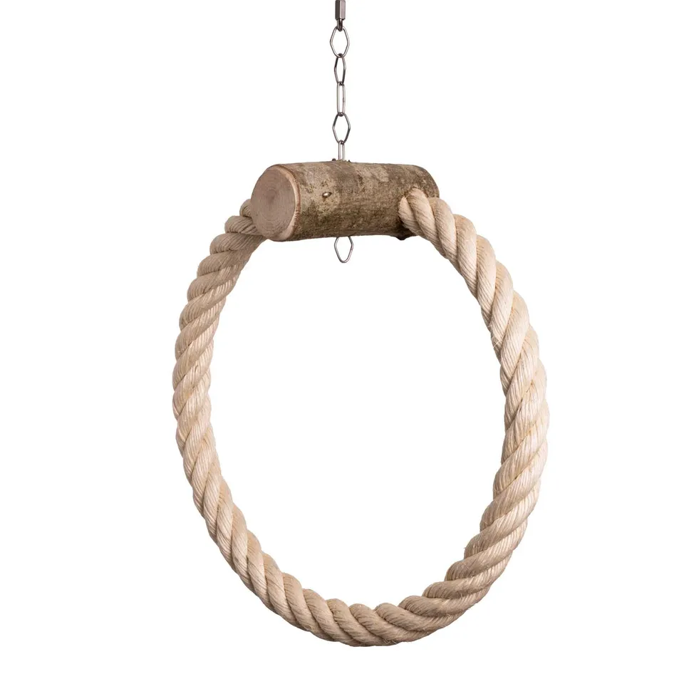 rico-s-futterkiste-ringschaukel-sisal-papageienschaukel-30-cm image 1
