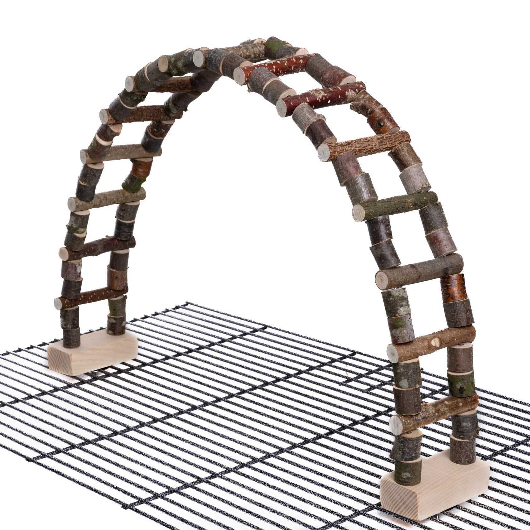 rico-s-futterkiste-holzleiter-natur-flexibel-1-m-sittiche image 2