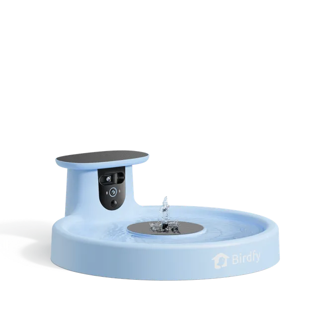 birdfy-bath-pro-vogeltr-nke-mit-kamera-blau-solar-mit-brunnen image 1