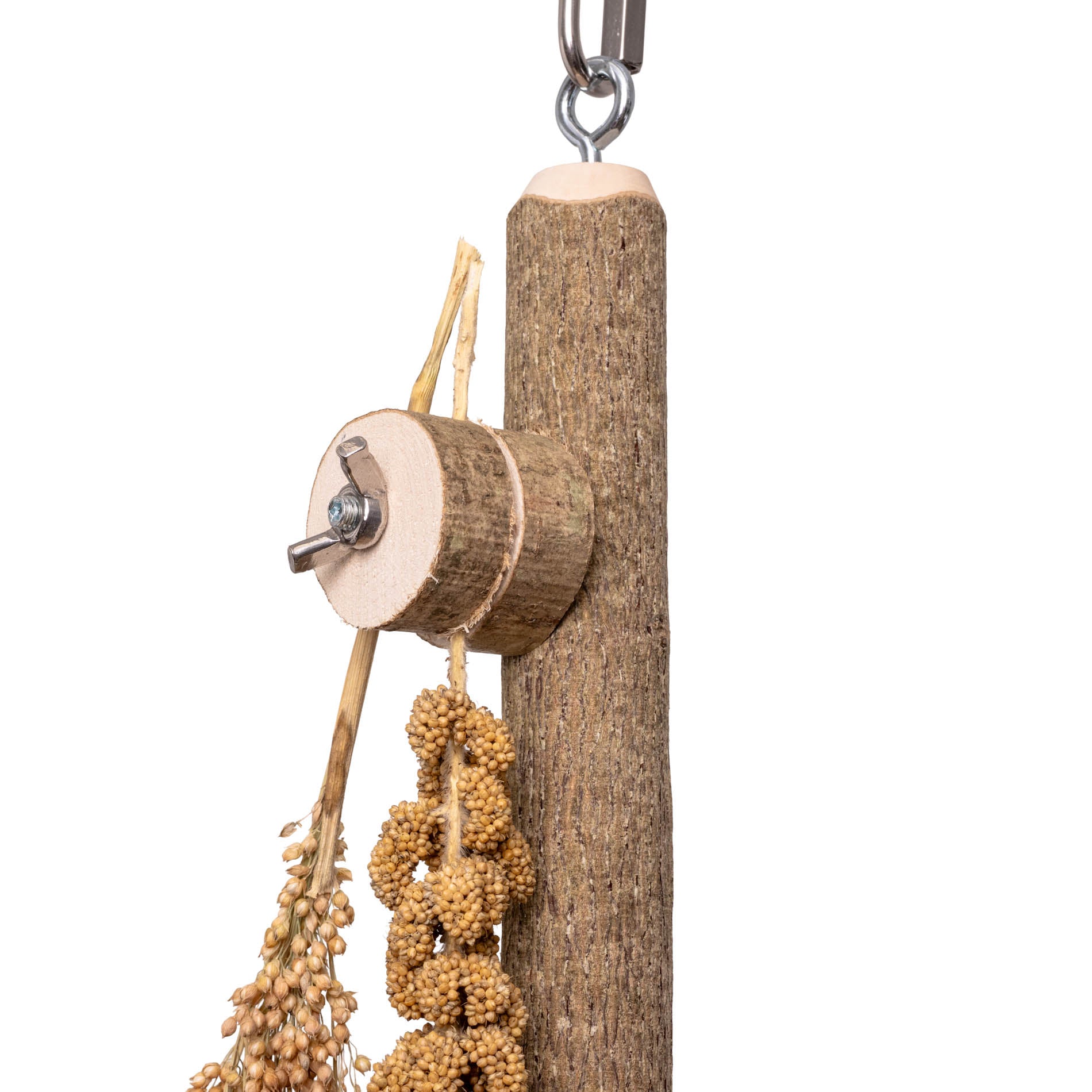 rico-s-futterkiste-hirsehalter-naturast-mit-sitzstangen image 3